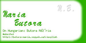 maria butora business card